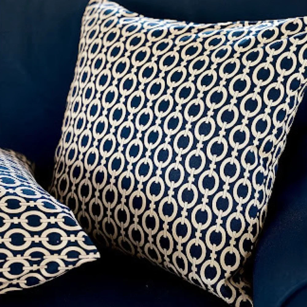 Pottery Barn Elegant Chain Link Patterned Pillow Cover